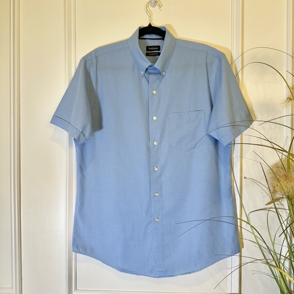 Van Heusen Light Blue Casual Button Down Shirt